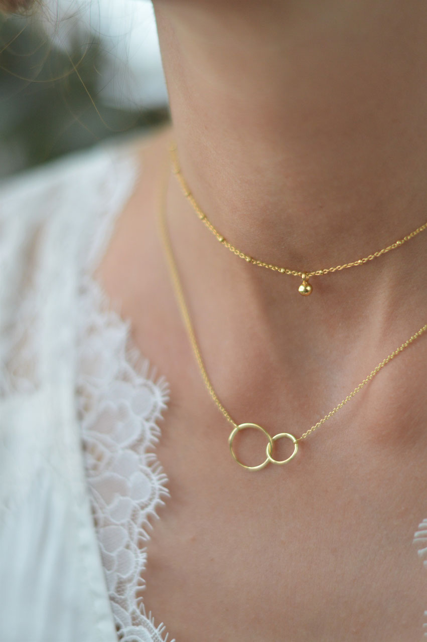 HALSKETTE GOLD DOPPELT KREIS FEIN ART NR GH 17 | Liäblingsstück