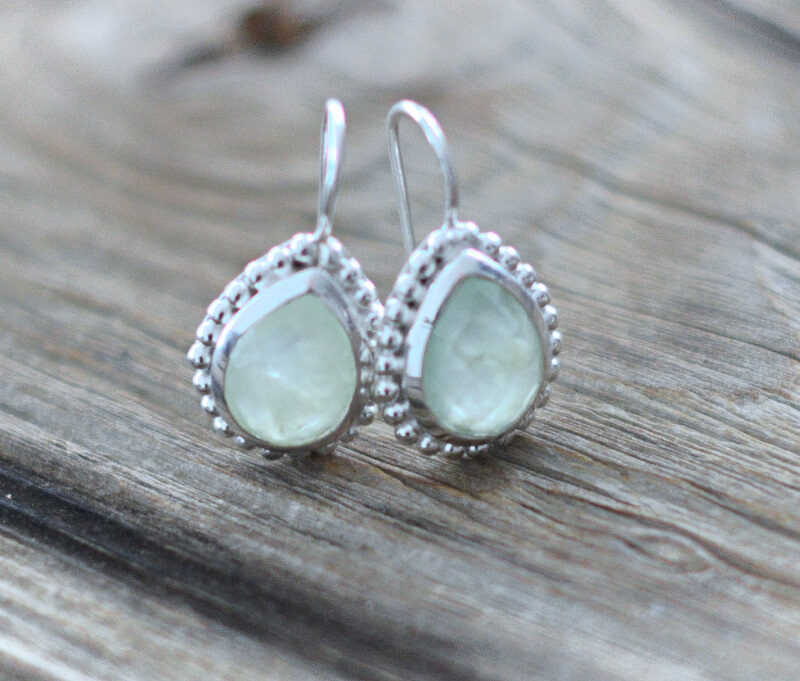 OHRENHÄNGER TROPFEN GROSS ART. NR. OS 91 - hellgrün Prenit