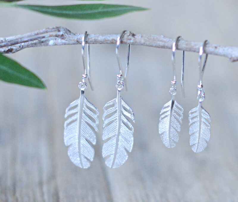 SALE OHRENHÄNGER FEDER silber ART.NR. OS 51