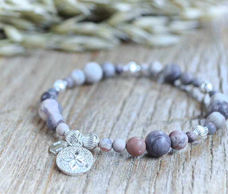 Silber ARMBAND NAUTICAL DA SHANTI ART NR. A 420 - mokait matt altrosa