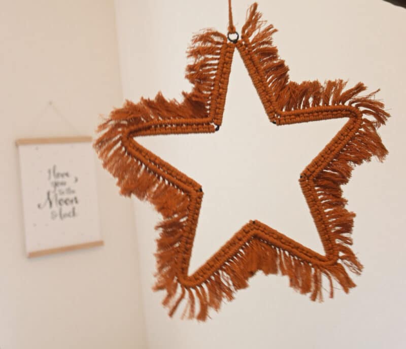 Deko Sternanhänger Almar Makrame cognac Art. nr BLA 58