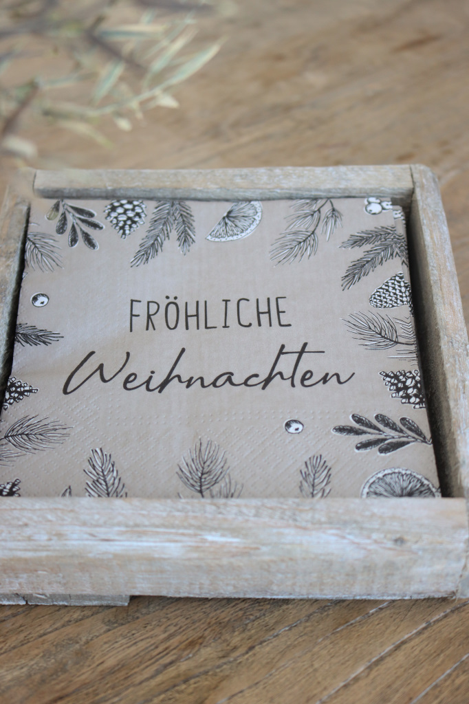 Servietten Pinus fröhliche Weihnachten braun Art nr. B 513