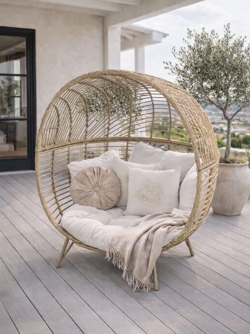 Sale Stuhl Lounge Oval Stahl Naturell Art. Nr. JL91019