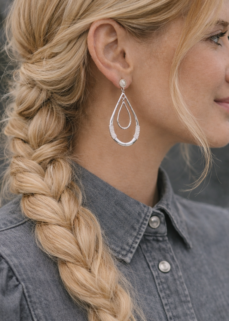 SALE silber Ohrenhänger Saga Art.nr. Pink Sand PS01-1953