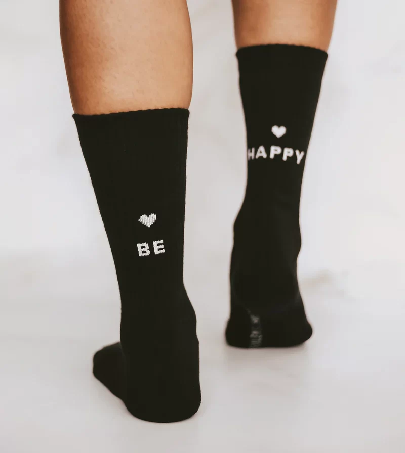 Socken be happy schwarz  Eulenschnitt Artnr. 67