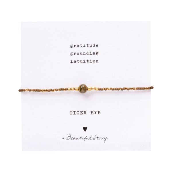 Iris Card Tiegerauge  Goldfarbig Armband a Beautiful Story Art Nr. BL23325 – Bild 3