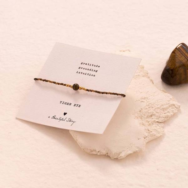 Iris Card Tiegerauge  Goldfarbig Armband a Beautiful Story Art Nr. BL23325