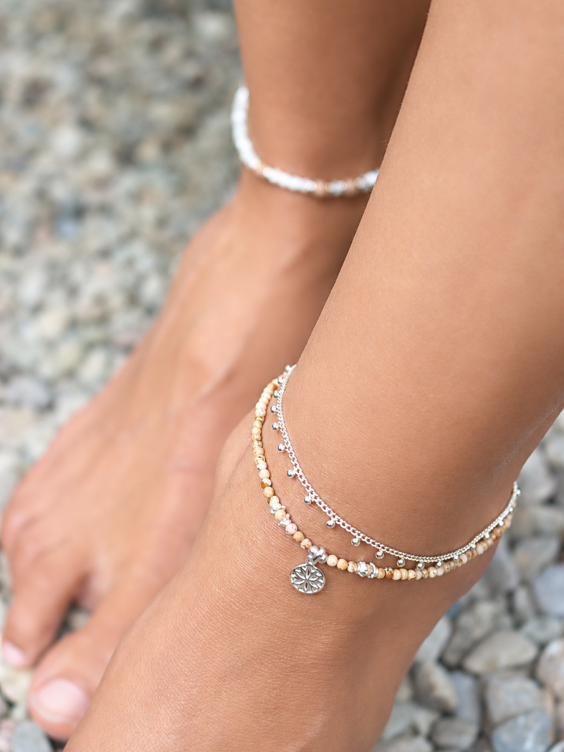 Silber Fusskette Pop Art. Nr. BR9578