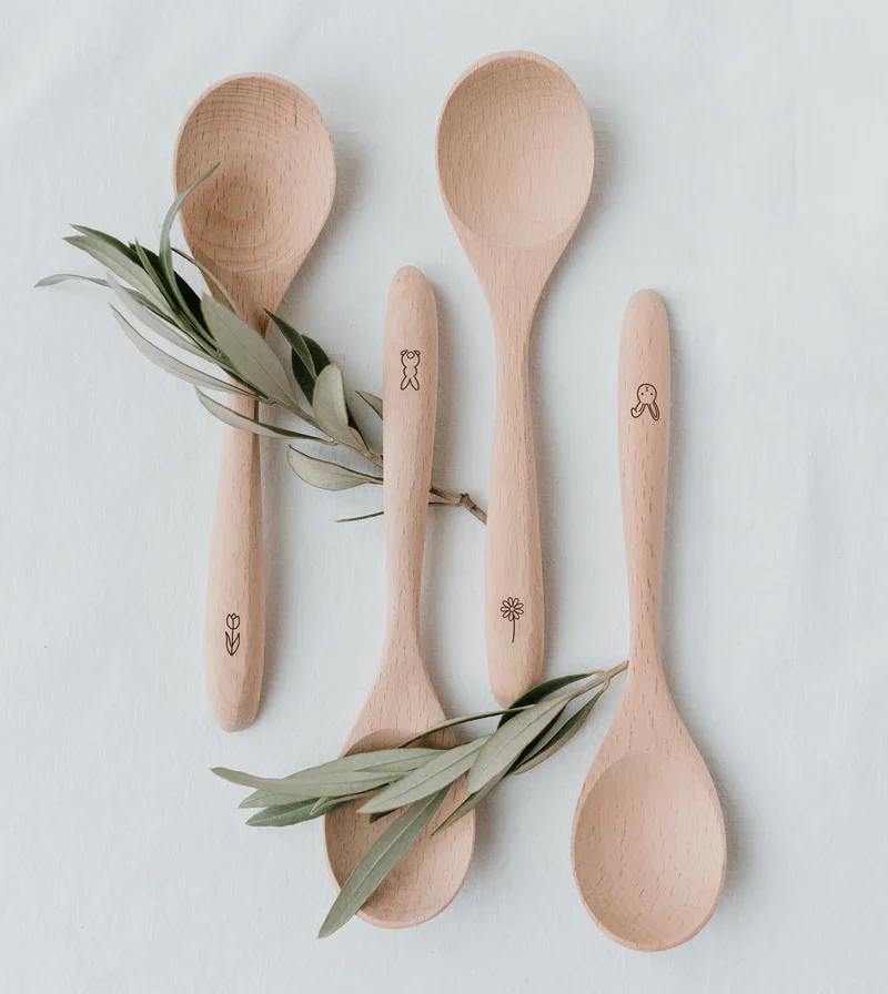 Holzlöffel Ostern im 4er Set  Eulenschnitt nr. E 487