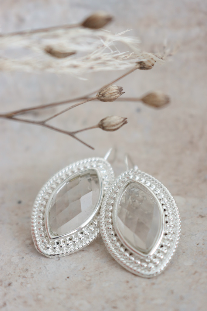 SALE Silber Ohrenhänger Marley Bergkristall Pink Sand Art.nr. 7295-CR