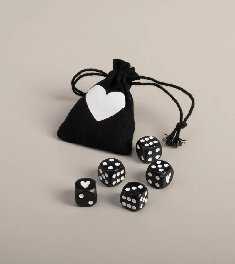 Würfelset Schwarz Eulenschnitt Art Nr. E 321