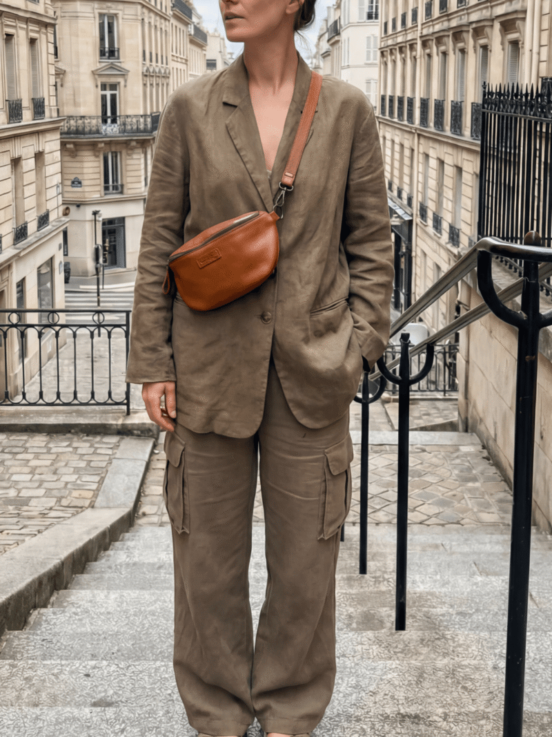 Gürtel / Umhängetasche Verona Cognac / braun Bag2Bag art nr. B25