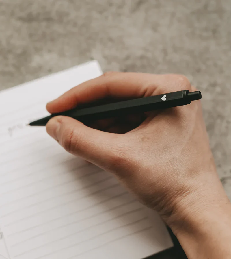 Kugelschreiber schwarz Herz Eulenschnitt Art nr. E 198