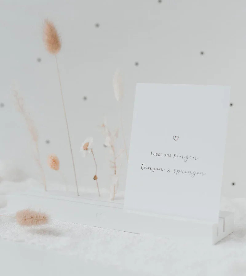 Großer Karten- Blumenständer 25cm Herz weissEulenschnitt art nr. E 125