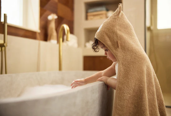 Kapuzenhandtuch Frottee 75x75cm - Jungle Jambo - Cheetah  art nr. Jo m254