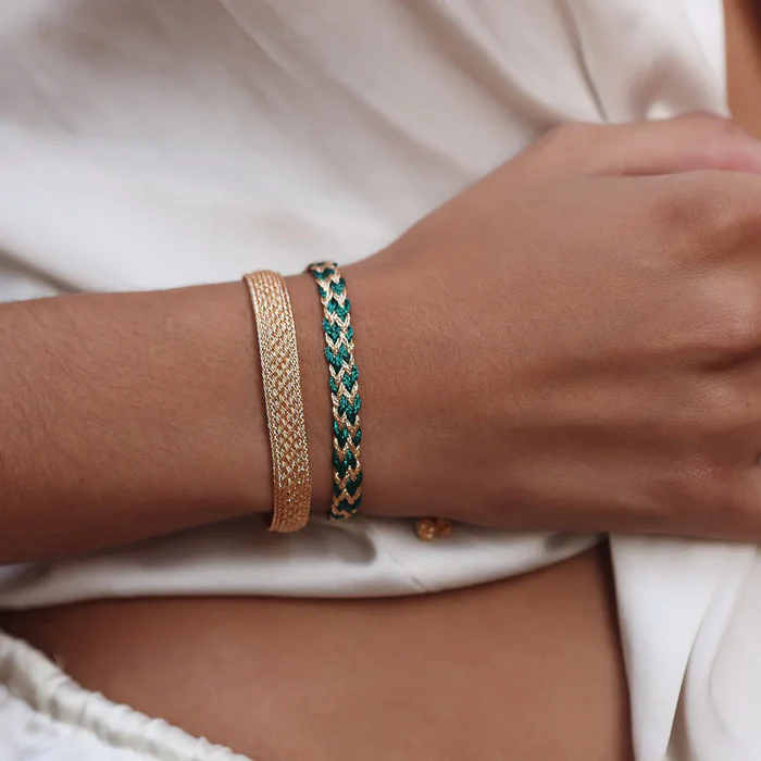 Marokko Armband  gold Zyn Emerald Art nr. Br25