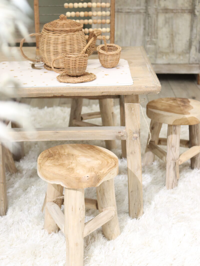 Unikat Holz Stuhl rund  mini Art nr. K0987