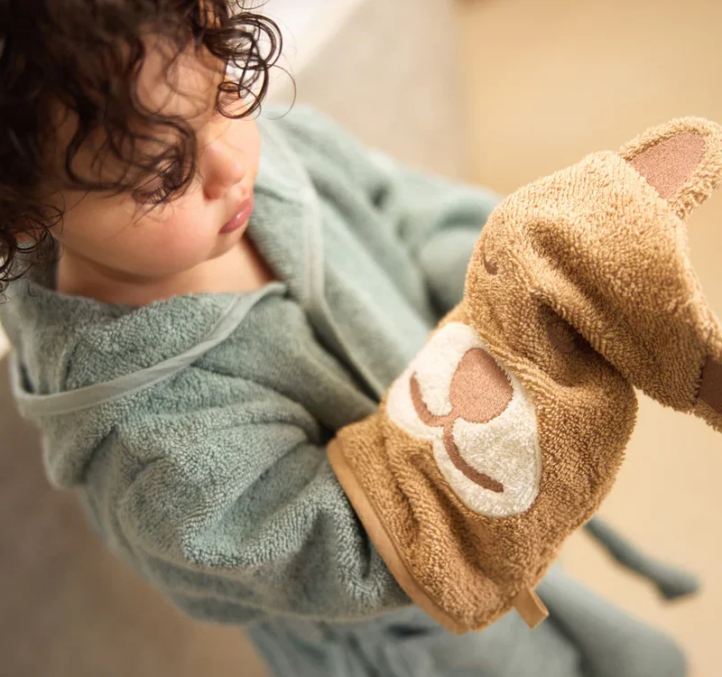 Waschlappen Frottee braun  Jungle Jambo cheetah art. nr jo 90