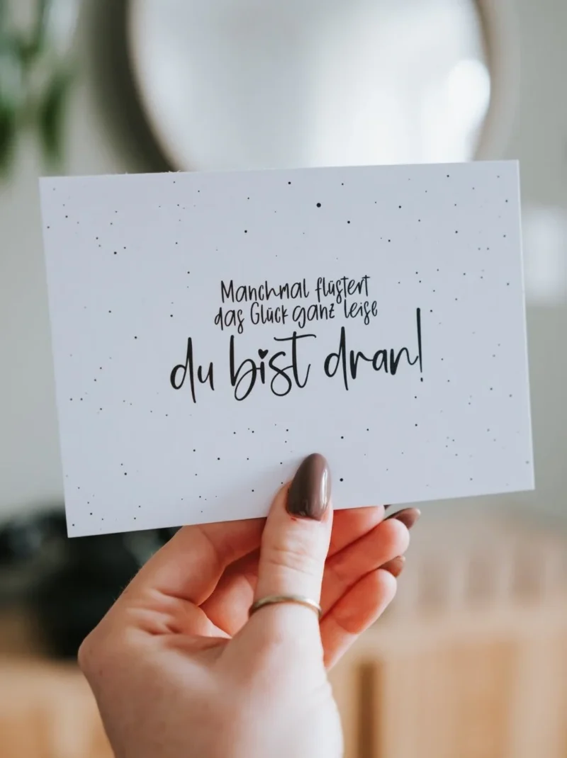 Postkarte Manchmal flüstert das Glück   Heldenglück Art nr. H14e