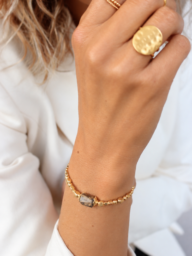 Gold Armband Mojo Braun Bronzit Da Shanti Art. Nr. 9354