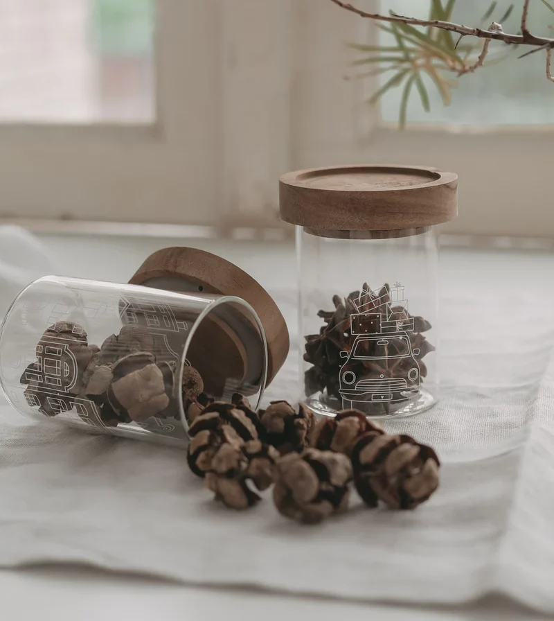 Mini Vorratsglas Christmas Car 9 cm Eulenschnitt At nr. E 44