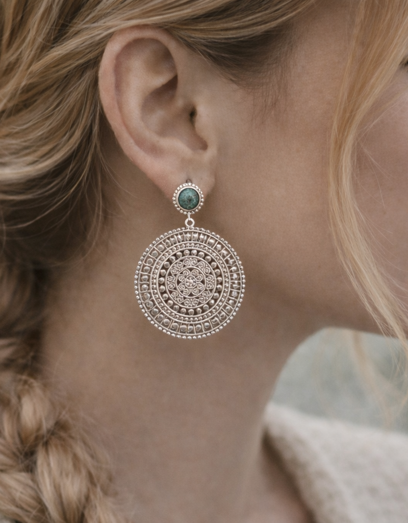 Silber Ohrenhänger Sambia matt grünbraun Argento Art.nr. AG13381JAKB