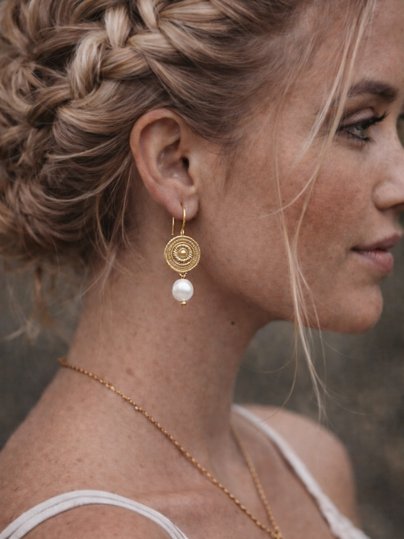 Gold Ohrenhänger Perle Marisol  Argento Art.nr. AGSE01-12519-20