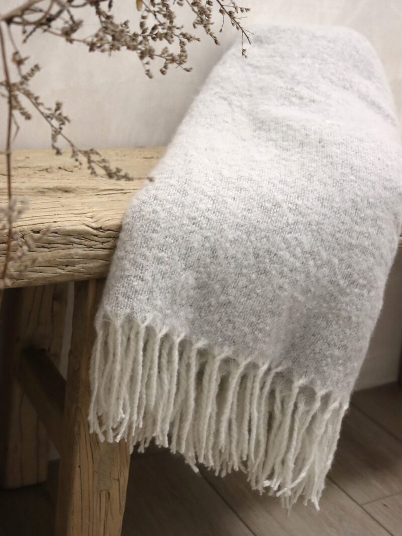 Decke Moiko, GRAU creme .Art. Nr. BoZ 106