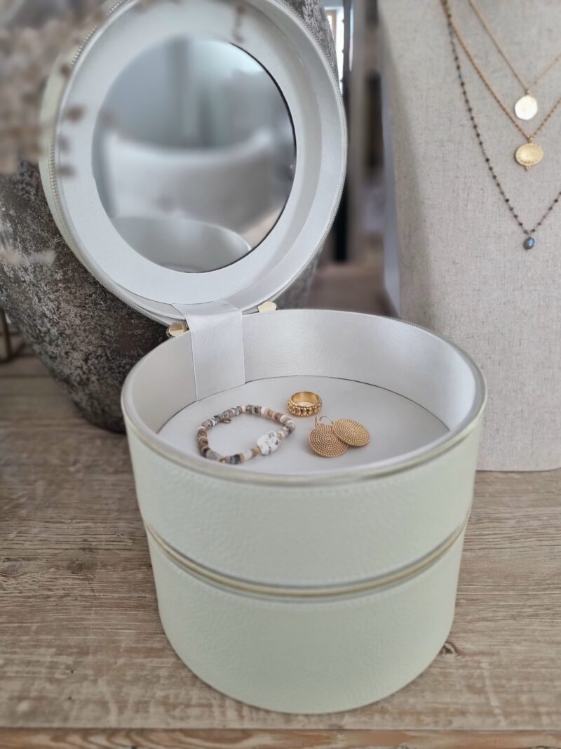 Kosmetik / Schmuckbox weiss/ creme Art nr. Jl 09
