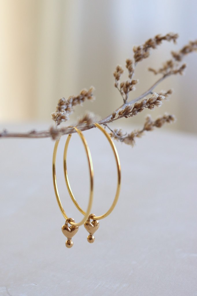 Gold Herz Creolen  Art. nr. OH361696