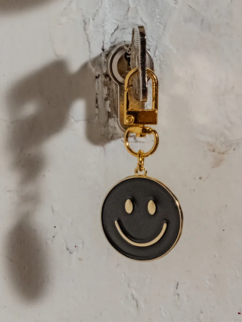 Schlüsselanhänger Smiley Schwarz  Eulenschnitt Art. Nr. 486