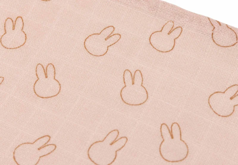 Spucktuch Nuschi 70x70cm -Miffy Silhouettes rosa  3 Stück nr. Jo 32 – Bild 2