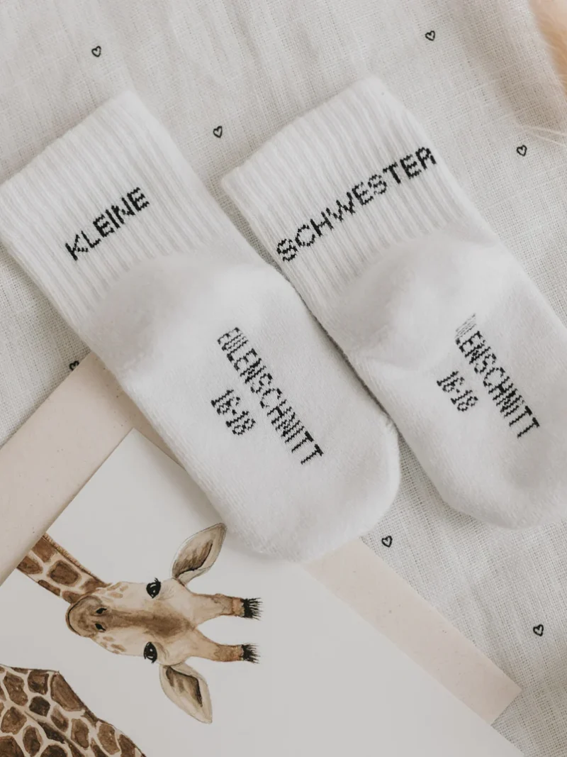 Babysocken Kleine Schwester  Eulenschnitt Art nr. E 41