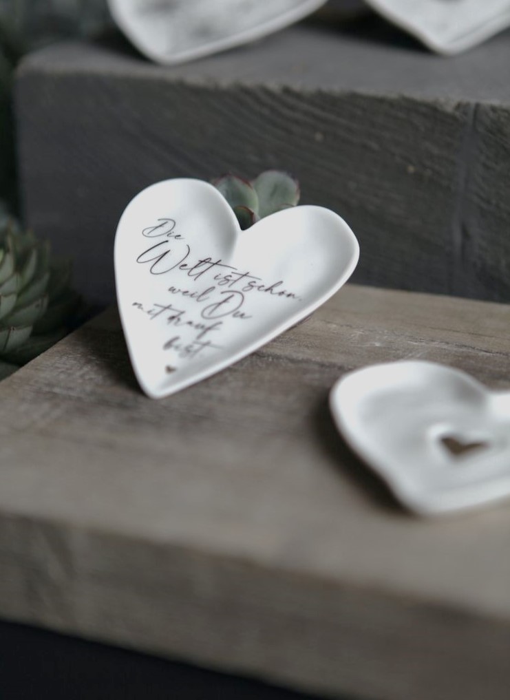 Mini Herz Teller weiss Art nr. Gof 3