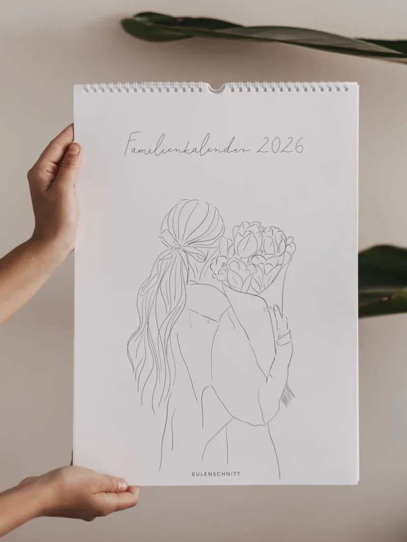 Familienkalender gross A 3   2026 Eulenschnitt Art nr. E 98