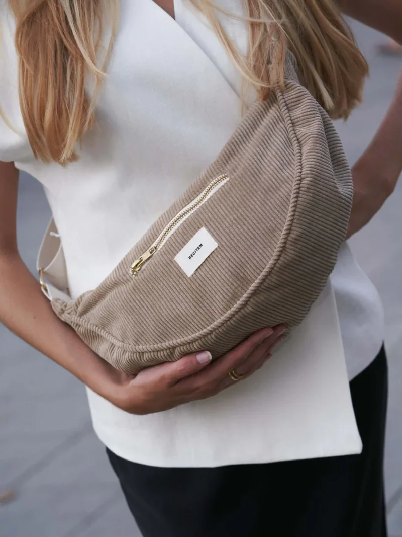 Sac demi-lune Recitem Art nr. Re37 - mateo beige manchester