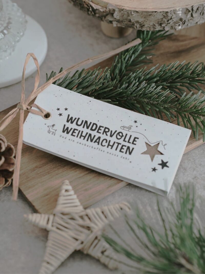 Wundervolle Weihnachten · Geschenkanhänger mit Gewürz Heldenglück Art nr. H14