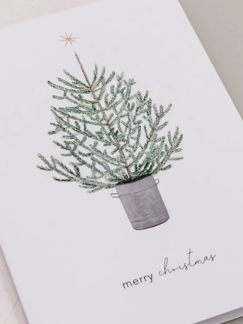 Klappkarte Weihnachtsbaum Eulenschntt Art nr. E 294