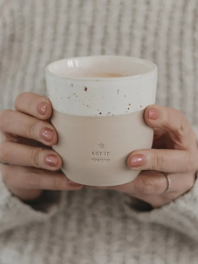 Becher gross Let it snow  Eulenschnitt Art nr. E66