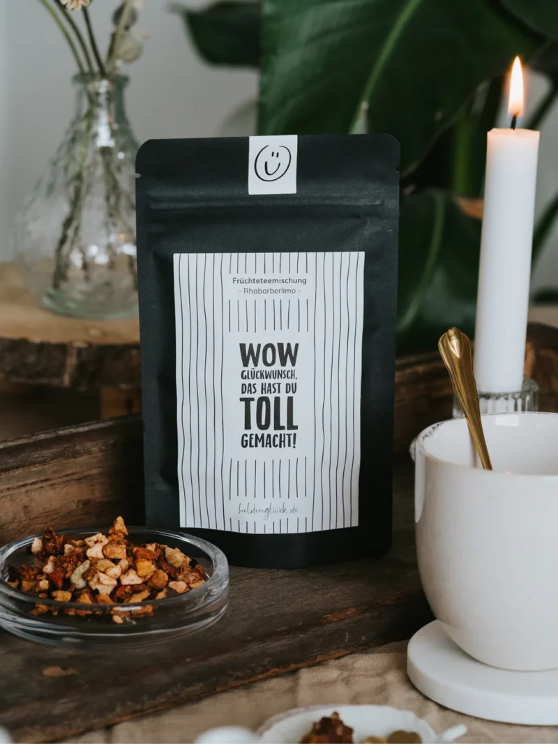 Wow Glückwunsch · Früchtetee Heldenglück Art nr. H 066