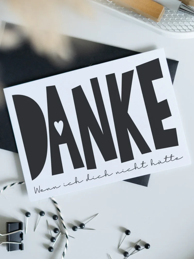 Danke · Postkarte Heldenglück Art nr. H937