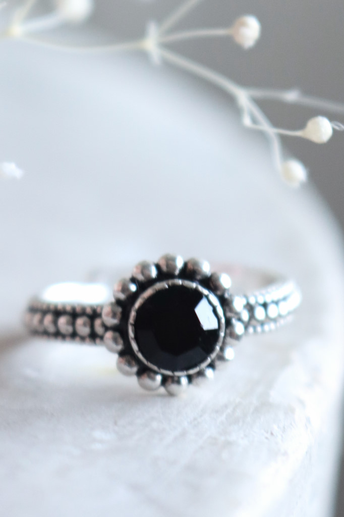 Silber Fingerring geschwärzt Schwarz Art. nr. FRCHJT