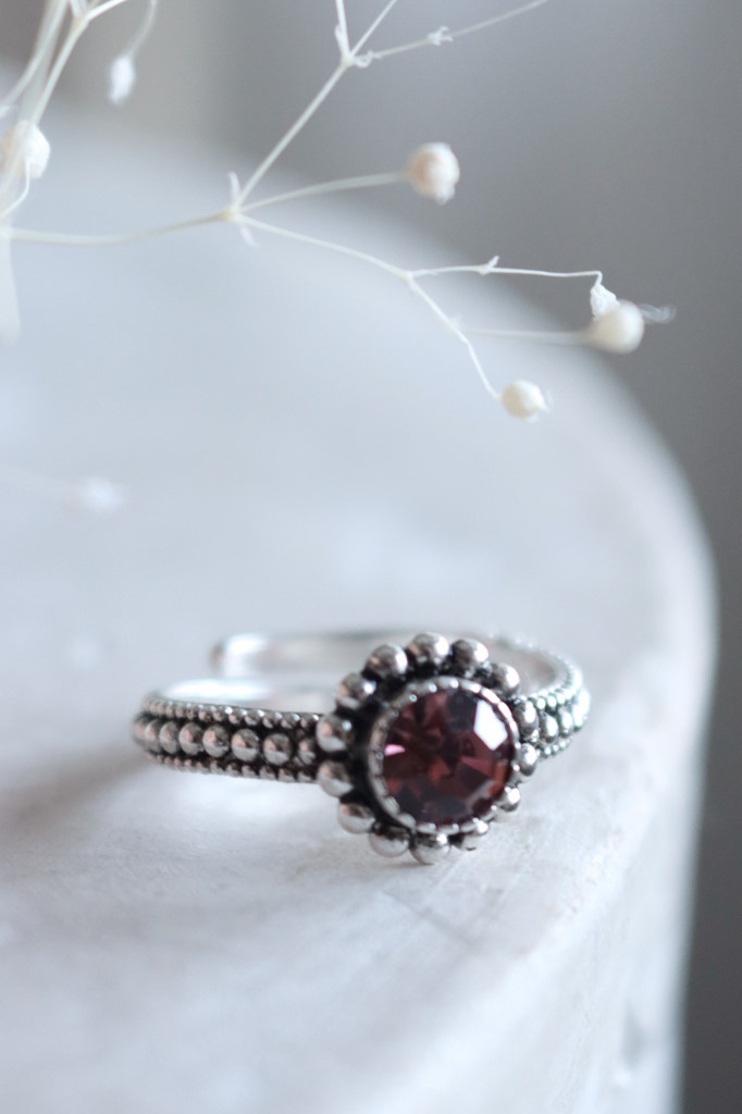 Silber Fingerring geschwärzt Bordeaux Art. nr. FRCHSR