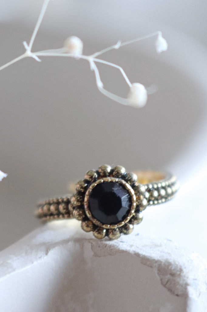 Gold Fingerring geschwärzt schwarz Art. nr. FRCHJT