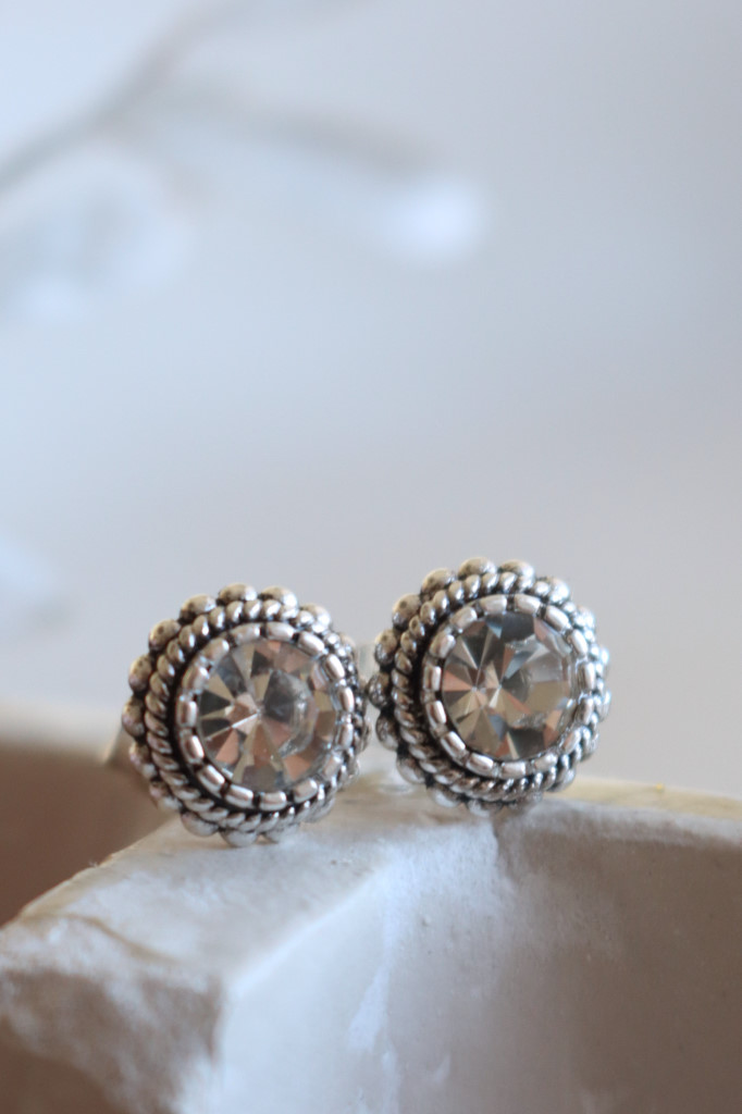 Silber geschwärzt Ohrenstecker Kristal  Art. nr. OHs9696CHCR