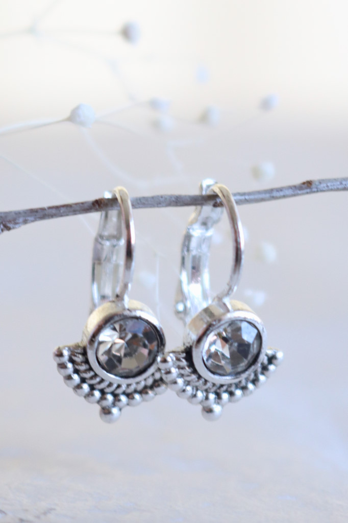 Silber Ohrenhänger Judy geschwärzt kristal Art. nr. OHs9696CHCR