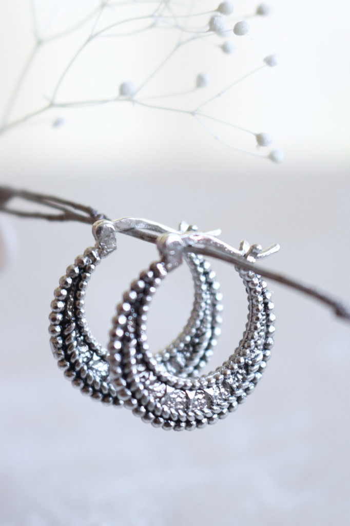 Silber Ohrencreolen Britta geschwärzt Art. nr. OHs1411025