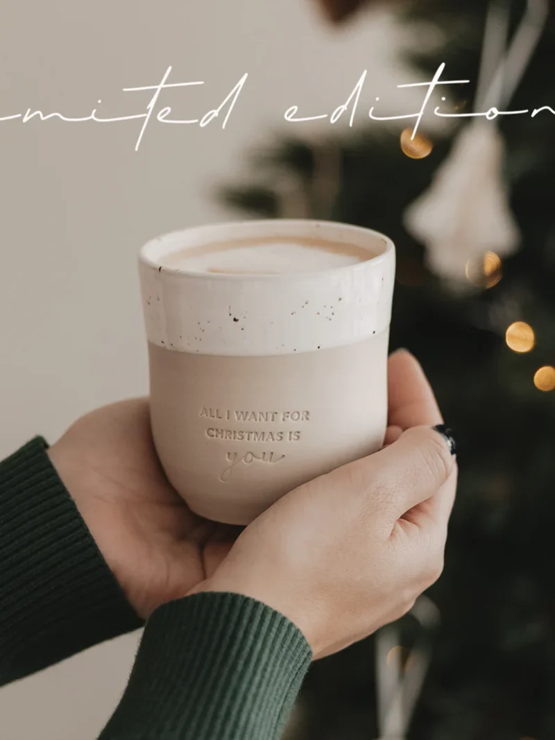 Limitierter Becher All i want for christmas  Eulenschnitt Art nr. E736