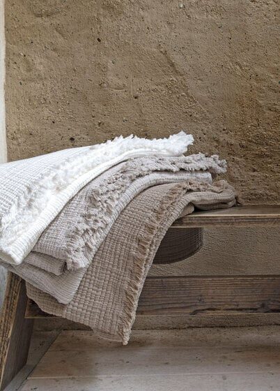 Decke Puglia Musselin 130 x 260 cm Art nr. Hl 077