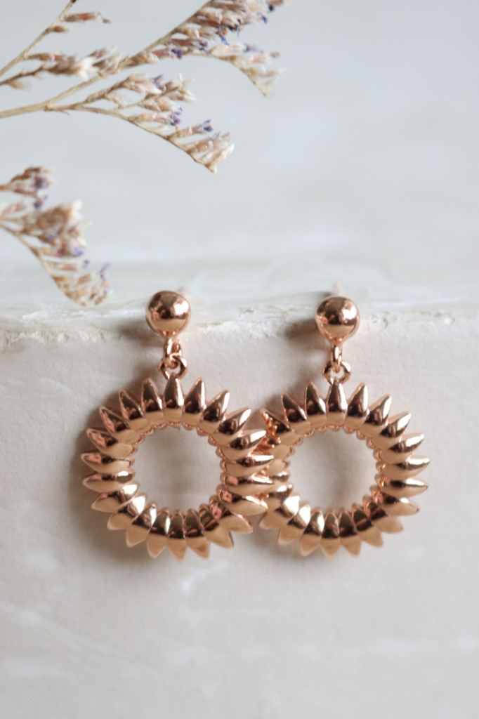 Rosegold Ohrstecker Kugel Brisur Art. nr. OH3616